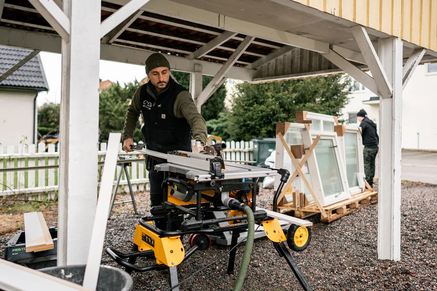 Arbetsplats med nya fönster